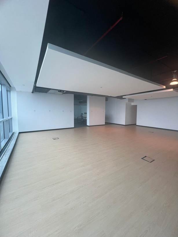 Power House open floor plate mid fit-out with feature ceiling